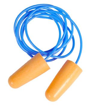 Ear Plug, Foam, Orange, Corded - Latex, Supported